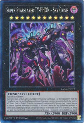 Super Starslayer TY-PHON - Sky Crisis - RA04-EN072-SR - (V.1 - Super Rare) 1st Edition