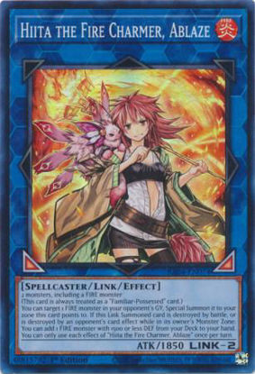Hiita the Fire Charmer, Ablaze - RA04-EN074-SR - (V.1 - Super Rare) 1st Edition