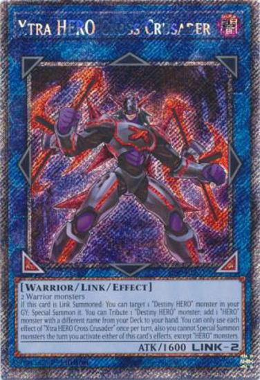 Xtra HERO Cross Crusader - RA04-EN076-PSR - (V.4 - Platinum Secret Rare) 1st Edition