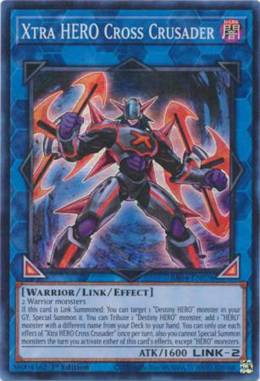 Xtra HERO Cross Crusader - RA04-EN076-SR - (V.1 - Super Rare) 1st Edition