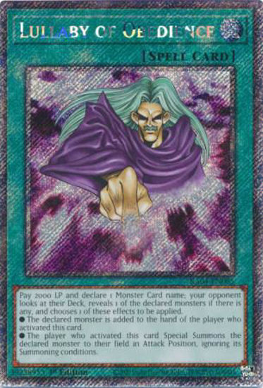 Lullaby of Obedience - RA04-EN085-PSR - (V.4 - Platinum Secret Rare) 1st Edition