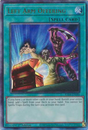 Left Arm Offering - RA04-EN086-QCR - (V.5 - Quarter Century Secret Rare) 1st Edition