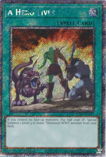 A Hero Lives - RA04-EN087-SCR - (V.3 - Secret Rare) 1st Edition