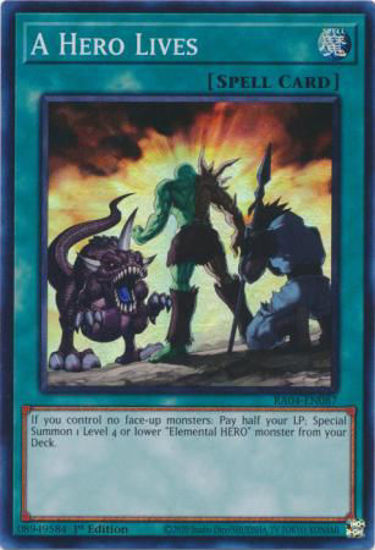 A Hero Lives - RA04-EN087-SR - (V.1 - Super Rare) 1st Edition