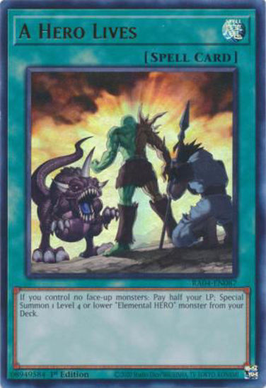 A Hero Lives - RA04-EN087-UR - (V.2 - Ultra Rare) 1st Edition
