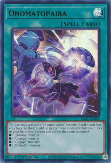 Onomatopaira - RA04-EN089-UR - (V.2 - Ultra Rare) 1st Edition