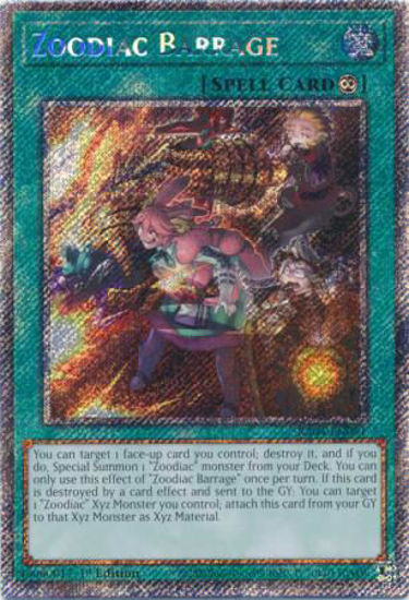 Zoodiac Barrage - RA04-EN091-PSR - (V.4 - Platinum Secret Rare) 1st Edition