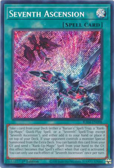 Seventh Ascension - RA04-EN098-QCR - (V.5 - Quarter Century Secret Rare) 1st Edition