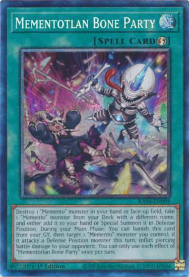 Mementotlan Bone Party - RA04-EN099-CR - (V.6 - Collector's Rare) 1st Edition
