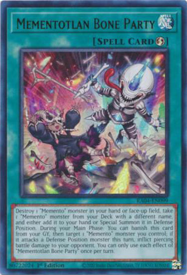 Mementotlan Bone Party - RA04-EN099-UR - (V.2 - Ultra Rare) 1st Edition