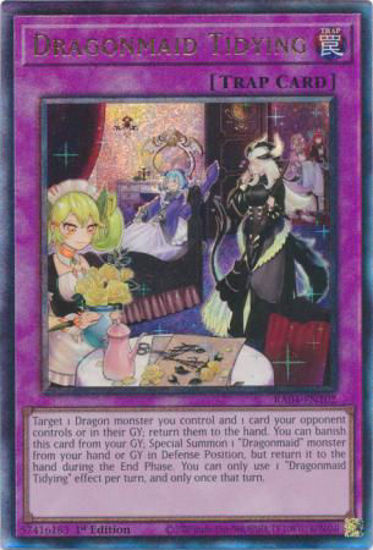 Dragonmaid Tidying - RA04-EN102-QCR - (V.5 - Quarter Century Secret Rare) 1st Edition