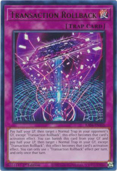 Transaction Rollback - RA04-EN105-SR - (V.2 - Ultra Rare) 1st Edition