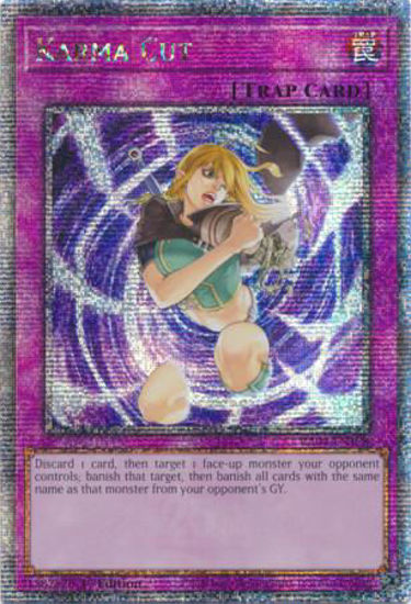 Karma Cut - RA04-EN128-QCR - (V.5 - Quarter Century Secret Rare) 1st Edition