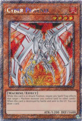 Cyber Phoenix - RA04-EN129-PSR - (V.4 - Platinum Secret Rare) 1st Edition