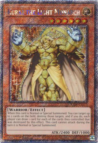Kuraz the Light Monarch - RA04-EN133-PSR - (V.4 - Platinum Secret Rare) 1st Edition