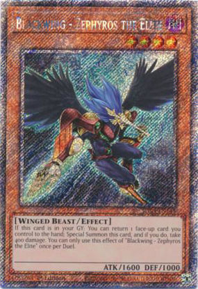 Blackwing - Zephyros the Elite - RA04-EN145-PSR - (V.4 - Platinum Secret Rare) 1st Edition