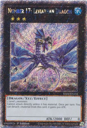 Number 17: Leviathan Dragon - RA04-EN154-PSR - (V.4 - Platinum Secret Rare) 1st Edition