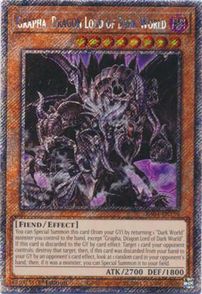 Grapha, Dragon Lord of Dark World - RA04-EN159-QCR - (V.5 - Quarter Century Secret Rare) 1st Edition