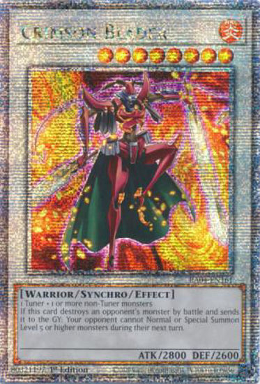 Crimson Blader - RA04-EN161-QCR - (V.5 - Quarter Century Secret Rare) 1st Edition