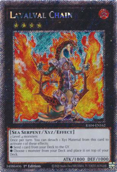 Lavalval Chain - RA04-EN162-PSR - (V.4 - Platinum Secret Rare) 1st Edition