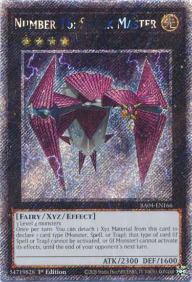 Number 16: Shock Master - RA04-EN166-PSR - (V.4 - Platinum Secret Rare) 1st Edition