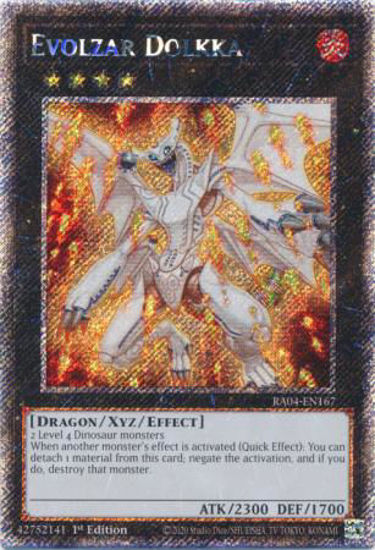 Evolzar Dolkka - RA04-EN167-PSR - (V.4 - Platinum Secret Rare) 1st Edition