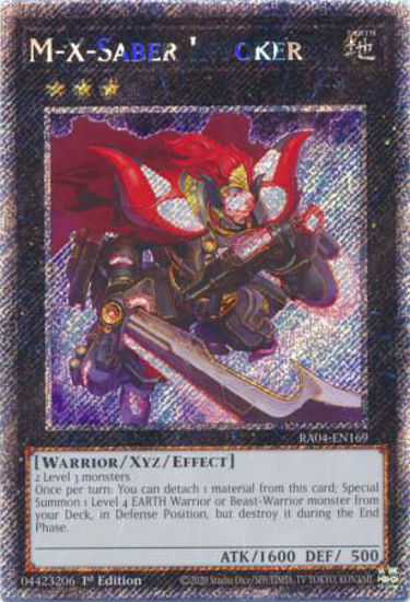 M-X-Saber Invoker - RA04-EN169-PSR - (V.4 - Platinum Secret Rare) 1st Edition
