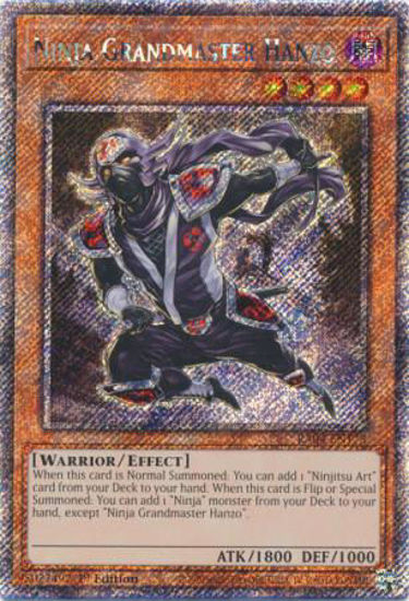 Ninja Grandmaster Hanzo - RA04-EN173-PSR - (V.4 - Platinum Secret Rare) 1st Edition
