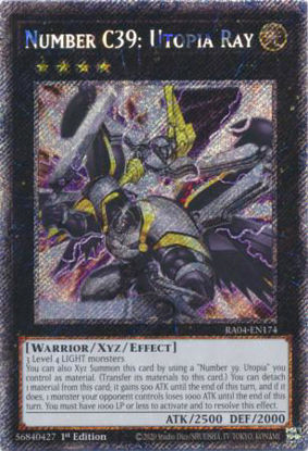 Number C39: Utopia Ray - RA04-EN174-PSR - (V.4 - Platinum Secret Rare) 1st Edition