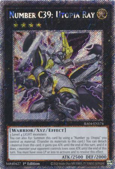 Number C39: Utopia Ray - RA04-EN174-PSR - (V.4 - Platinum Secret Rare) 1st Edition