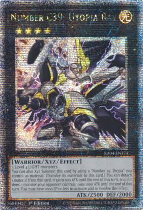Number C39: Utopia Ray - RA04-EN174-QCR - (V.5 - Quarter Century Secret Rare) 1st Edition