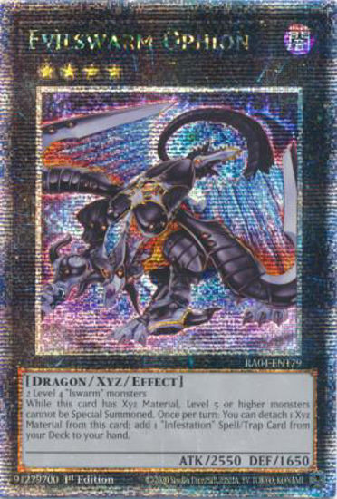 Evilswarm Ophion - RA04-EN179-QCR - (V.5 - Quarter Century Secret Rare) 1st Edition