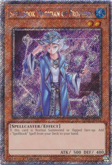 Spellbook Magician of Prophecy - RA04-EN183-PSR - (V.4 - Platinum Secret Rare) 1st Edition