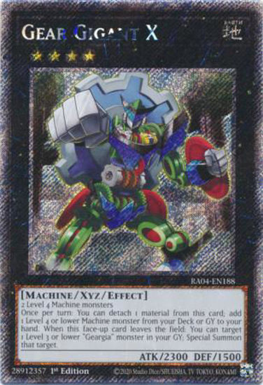 Gear Gigant X - RA04-EN188-PSR - (V.4 - Platinum Secret Rare) 1st Edition