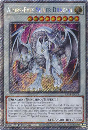 Azure-Eyes Silver Dragon - RA04-EN208-PSR - (V.4 - Platinum Secret Rare) 1st Edition