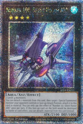 Number 101: Silent Honor ARK - RA04-EN211-QCR - (V.5 - Quarter Century Secret Rare) 1st Edition