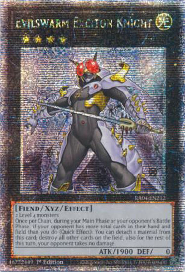Evilswarm Exciton Knight - RA04-EN212-QCR - (V.5 - Quarter Century Secret Rare) 1st Edition