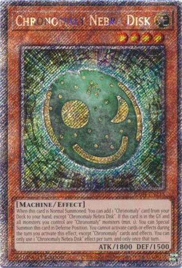 Chronomaly Nebra Disk - RA04-EN213-PSR - (V.4 - Platinum Secret Rare) 1st Edition
