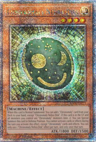 Chronomaly Nebra Disk - RA04-EN213-QCR - (V.5 - Quarter Century Secret Rare) 1st Edition