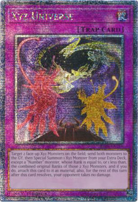 Xyz Universe - RA04-EN218-QCR - (V.5 - Quarter Century Secret Rare) 1st Edition