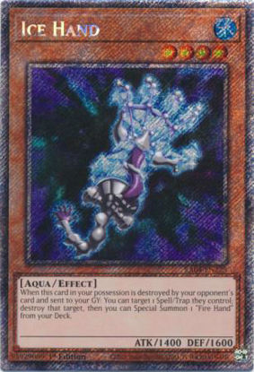 Ice Hand - RA04-EN225-PSR - (V.4 - Platinum Secret Rare) 1st Edition