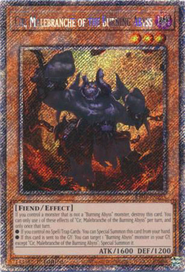 Cir, Malebranche of the Burning Abyss - RA04-EN235-PSR - (V.4 - Platinum Secret Rare) 1st Edition
