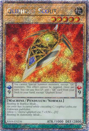 Qliphort Scout - RA04-EN236-PSR - (V.4 - Platinum Secret Rare) 1st Edition
