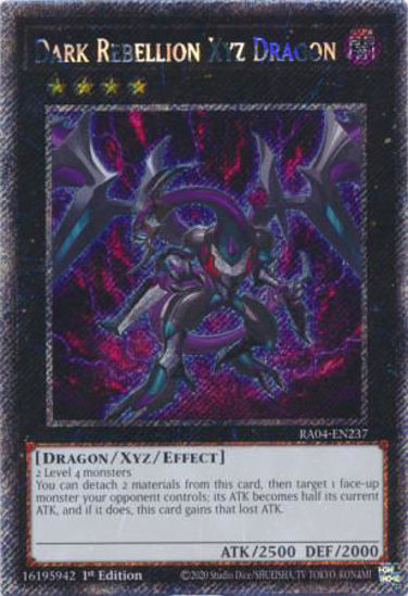 Dark Rebellion Xyz Dragon - RA04-EN237-PSR - (V.4 - Platinum Secret Rare) 1st Edition