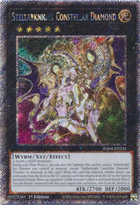 Stellarknight Constellar Diamond - RA04-EN241-QCR - (V.5 - Quarter Century Secret Rare) 1st Edition