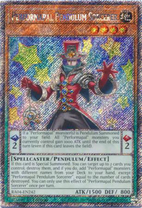 Performapal Pendulum Sorcerer - RA04-EN242-PSR - (V.4 - Platinum Secret Rare) 1st Edition