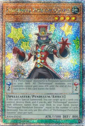 Performapal Pendulum Sorcerer - RA04-EN242-QCR - (V.5 - Quarter Century Secret Rare) 1st Edition