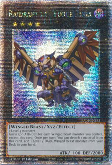 Raidraptor - Force Strix - RA04-EN243-QCR - (V.5 - Quarter Century Secret Rare) 1st Edition