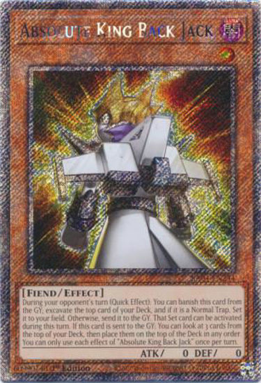 Absolute King Back Jack - RA04-EN244-PSR - (V.4 - Platinum Secret Rare) 1st Edition