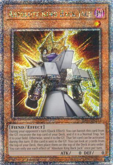 Absolute King Back Jack - RA04-EN244-QCR - (V.5 - Quarter Century Secret Rare) 1st Edition